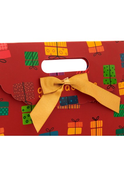 Fiyonklu Hediye Çantası - Kırmızı - 25X38 cm modelleri