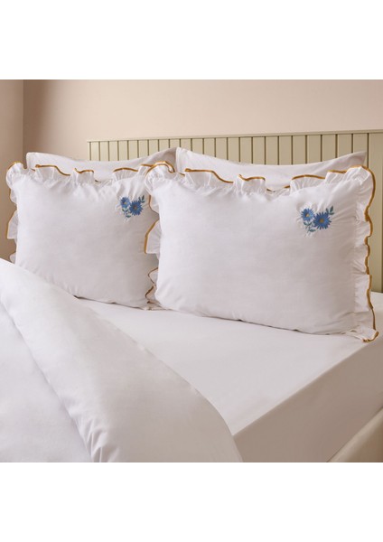 Soft Anthos Çift Kişilik Nevresim Takımı - Beyaz fiyatları