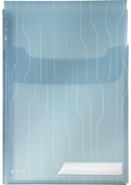 Combifile Genişleyebilen 3&apos;lü A4 Dosya, Mavi Şeffaf, 150 Sayfa Kapasiteli, 47270035