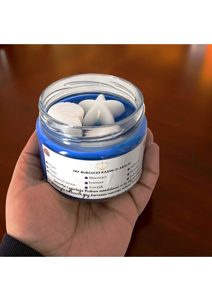 Yay Burcu Kokulu Mum – Lacivert Soya Wax El Yapımı Bodrum Mandalinası & Kış Çayı Mum modelleri