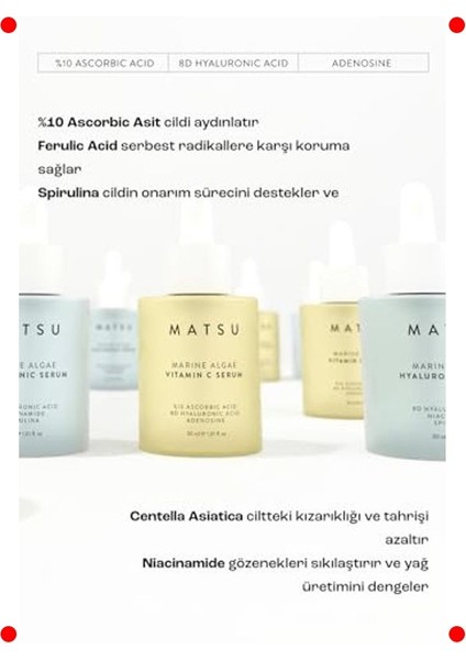 Deniz Yosunu ve C Vitamini Cilt Serumu 30 ml indirimleri