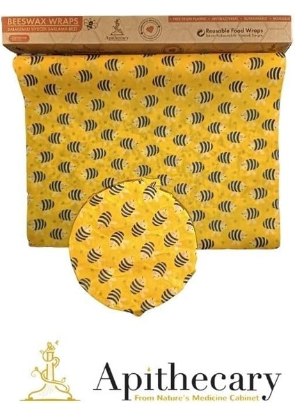 Bezleri, Bal Mumu Sarma, Tekrar Kullanılabilir Bal Mumu Sargı Bezi, 100 x 33CM Kağıdı, Sürdürülebilir Çevre Dostu modelleri