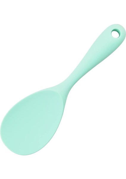 Pirinç Servis Kaşığı - Yapışmaz Yapı, Asmak Için Delikli Silikon Mutfak Çok Amaçlı Servis Kaşığı, Dayanıklı ve Kullanışlı