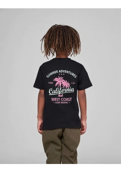 Çocuk Unisex Baskılı T-Shirt - Siyah fiyatları