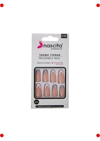 Takma Stiletto French Tırnak Seti