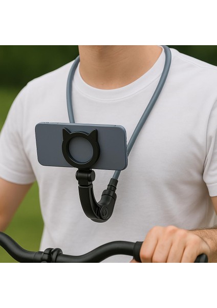 ile Uyumlu Telefon Tutucu ve Aksiyon Kamera Boyun Askısı Gezi Seyahat ve Sürüşlerde Kullanmak Için Boyundan Kayıt Aparatı Cep Telefonu Boyun Tutucu Kullanımı CD-3502