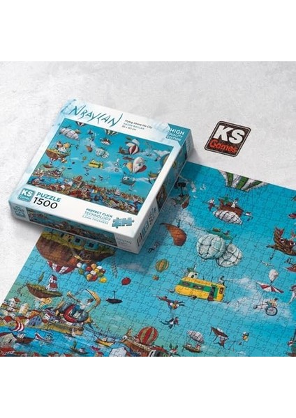 Games 1500 Parça Şehrin Üzerinde Uçmak Puzzle fiyatları