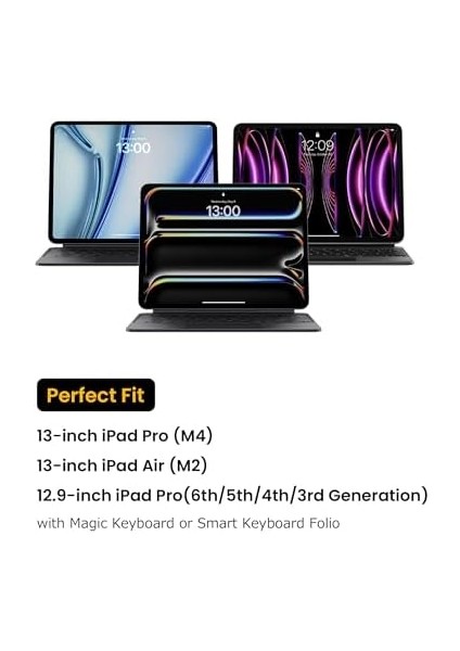 13 Inç iPad Pro M4 2024 Oled, 13 Inç iPad Air M2 2024, 12,9 Inç iPad Pro 6/5/4 M2&m1 Için Portföy Tablet Kılıfı, /akıllı Klavye/ Pencil/aksesuarlar Için Sert Kabuklu Kılıf modelleri
