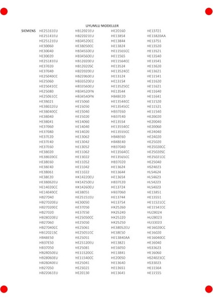 Fırın Kapak Contası (Çeşitli Modellerle Uyumlu) modelleri