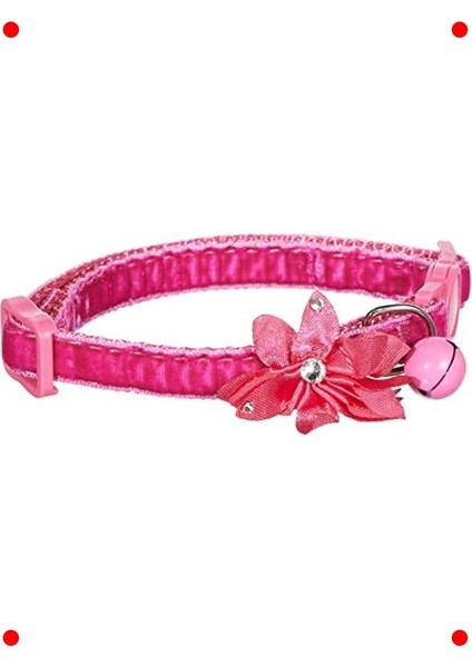 Çiçekli Pembe Kedi Boyun Tasması