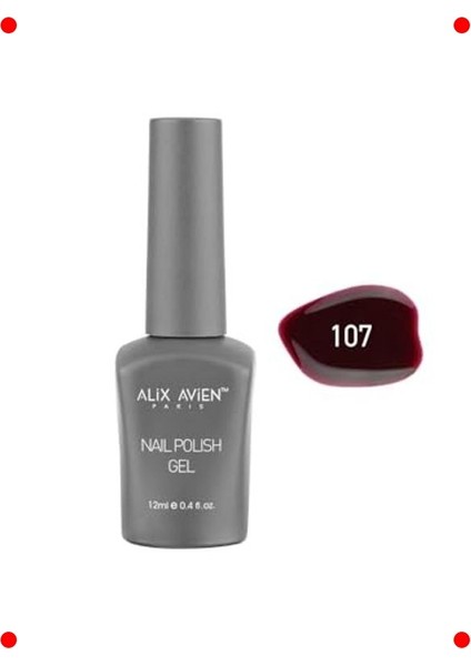 Kalıcı Kahverengi Kırmızı Jel Oje 12 ml - Yoğun Renk fiyatları