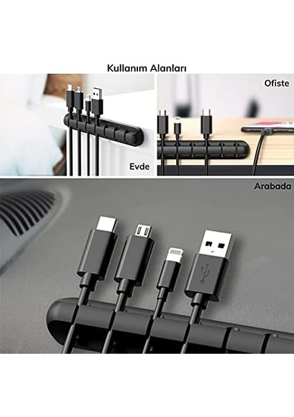 Çok Amaçlı Kablo Tutucu Akrilik Güçlü Yapışkanlı Organizer Düzenleyici 16 Parça Set Kullanımlı modelleri