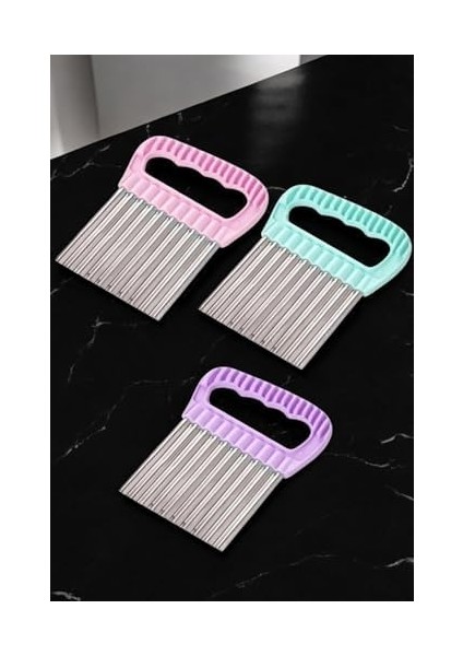 Paslanmaz Çelik Chips Patates Sebze ve Meyve Dilimleyici Şekillendirici (Karışık Renk) modelleri