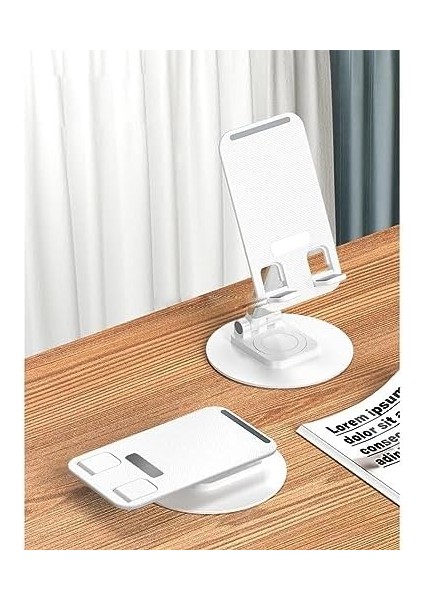 BN69 Masaüstü Telefon Tutucu Döner Tasarımlı Yükselticili Tabanlı (Beyaz) fiyatları