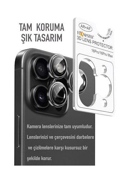 15 Pro - 15 Pro Max Uyumlu (Mavi Titanyum) Kamera Lens, Kurulum, Alaşımlı Çerçeve, Darbelere ve Çizilmelere Karşı Yüksek Dayanıklı Temperli Cam fiyatları
