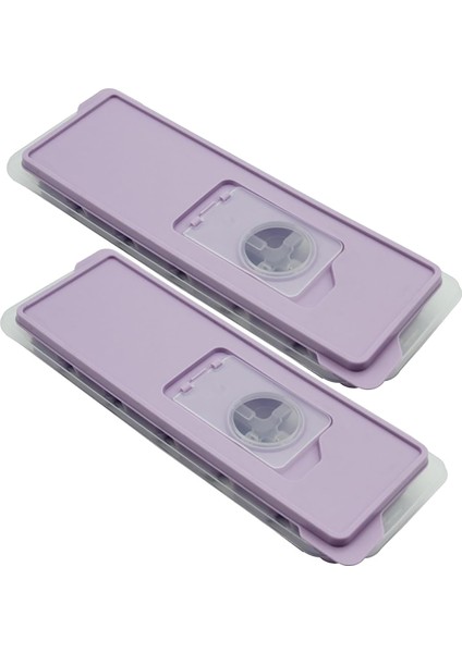 Silikon Tabanlı Buz Kalıbı, 12 Bölmeli, Yapışmaz Özellikli, Pratik ve Esnek, Premium (2, Mor)