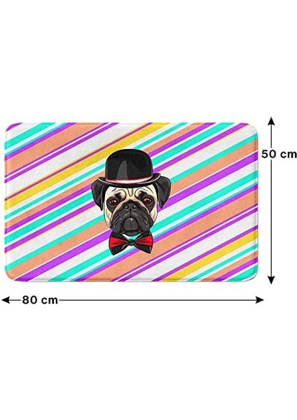 Sevimli Tasarımlı Mikrofiber Paspası, Kaymaz Taban, Yıkanabilir (246_BPSM, 2&apos;li Takım 40X60_50X80) fiyatları