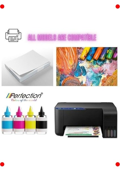 Uyumlu Yazıcı Mürekkep Seti (L3250/L3251) - 5X100 ml modelleri