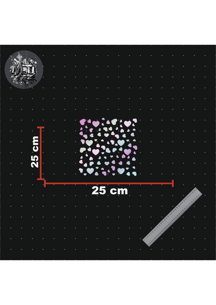 Çok Kalp STICKER25X25CM Folyo Kesim Evrensel Desen Kaplama Araba-Motor-Kask-Laptop Hologram Sticker modelleri