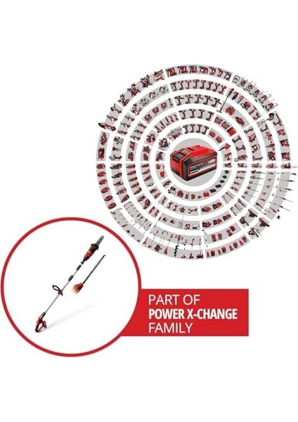 Akülü Çok Fonksiyonlu Budama Ge-Hc 18 Li T Kit (18V, 3AH, 2&apos;si 1 Arada Çit Budama Makinesi ve Motorlu Testere, Kılavuz, Akü ve Şarj Cihazı Dahildir) - 3410805 modelleri