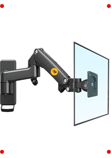 Duvara Monte Amortisörlü Monitör Kolu 17-35"