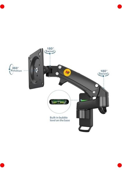 Duvara Monte Amortisörlü Monitör Kolu 17-35" modelleri