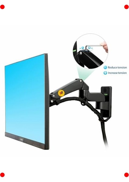 Duvara Monte Amortisörlü Monitör Kolu 17-35" fırsatları