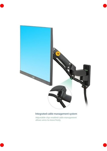 Duvara Monte Amortisörlü Monitör Kolu 17-35" indirimleri