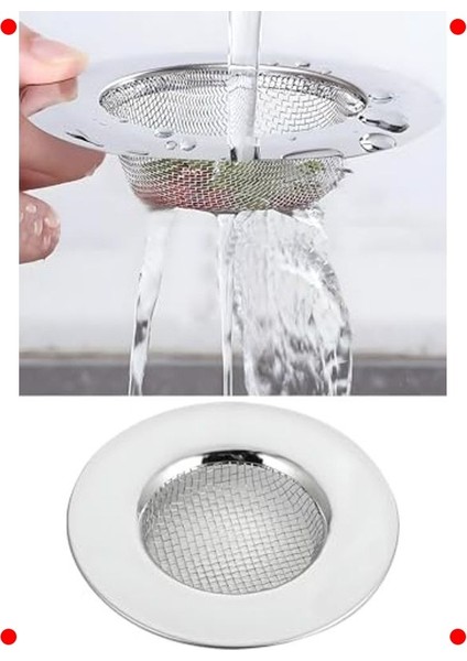 Paslanmaz Çelik Lavabo Süzgeci 7.5 Cm, Dayanıklı