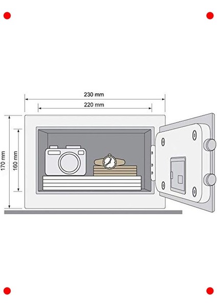 Dijital Mini Güvenlik Kasası - Elektronik Kilitli fiyatları