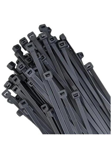 Paket Plastik Kelepçe, Kablo Bağı, (3,6 mm Kalınlık, Siyah, 300 mm Uzunluk), Siyah, modelleri