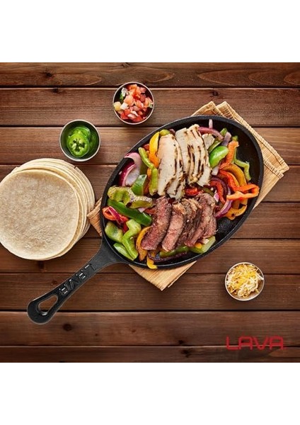 Döküm Fajita Tavası 17X23 cm Saplı Oval modelleri