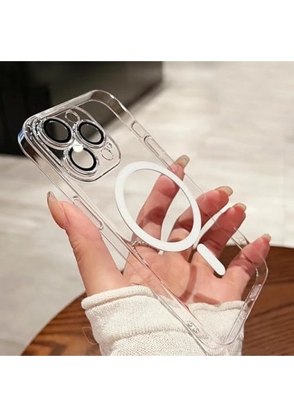 14 Pro Max ile Uyumlu Kılıf Crystal Clear ile Uyumlu Şarj Özellikli, Ince Hissiyat, Slot ve Tuşlara Rahat Erişim, Kamera Lens Korumalı Sert Plastik Şeffaf Kılıf fiyatları