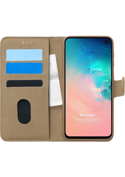 Galaxy S10E Için Kılıf Fabric Book Wallet [galaxy S10E ile Uyumlu Kılıf - ]