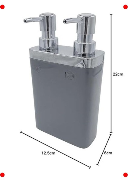 2'li Sıvı Sabunluk Seti, Modern Gri Tasarım indirimleri