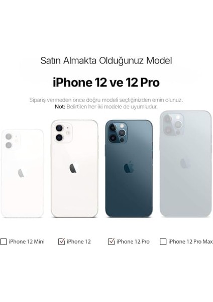 12 ile Uyumlu Mattcover Serisi Arkası Mat Polikarbonat Kenarları Silikon ve Köşeleri Güçlendirilmiş Kamera Korumalı Ince Silikon Kılıf (Düz, 12) fiyatları