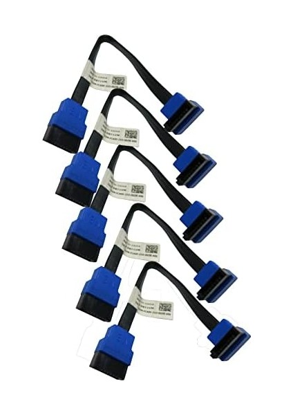 5 Adet, Sata Iıı Kablo 15 Cm, 6 Gbps, 1 Düz ve 1 90° Açılı, Orjinal modelleri