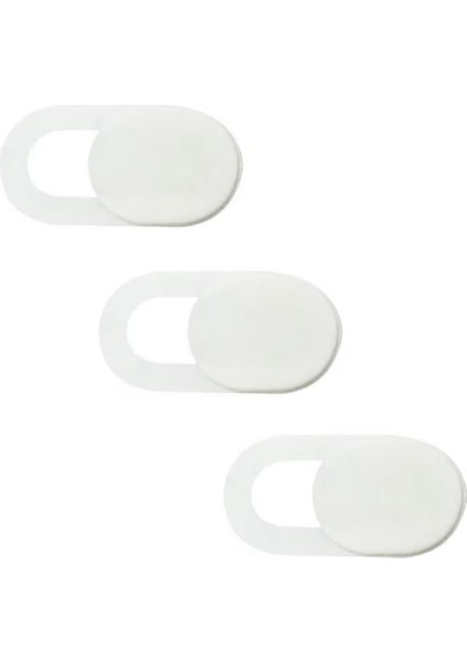 Web Kamerası Kapağı, Webcam Cover,, Laptop,, Telefon, Tablet Için Kamera Kapatıcı, Gizleyici Beyaz (3 Adet)