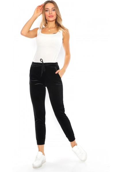 Kadife Yüksek Bel Eşofman Altı