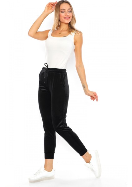 Kadife Yüksek Bel Eşofman Altı modelleri