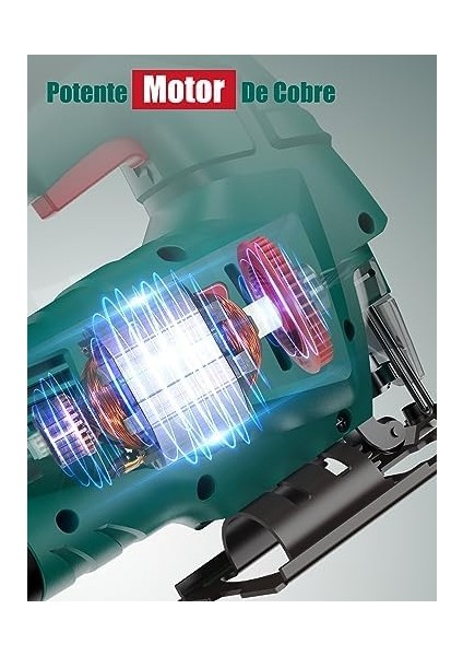 For Lıfe Dekupaj Testere, 750 W Maks Ahşap Kesme Derinliği 110 Mm, 800 – 3000 Spm Elektrikli Dekupaj Testeresi, 6 Değişken Hız ve 0 – 3 Yörünge Pozisyonu, 6 Yaprak, Pah Kesme: -45 ° Ila 45 fiyatları