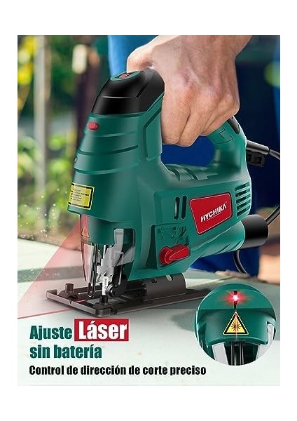 For Lıfe Dekupaj Testere, 750 W Maks Ahşap Kesme Derinliği 110 Mm, 800 – 3000 Spm Elektrikli Dekupaj Testeresi, 6 Değişken Hız ve 0 – 3 Yörünge Pozisyonu, 6 Yaprak, Pah Kesme: -45 ° Ila 45 modelleri