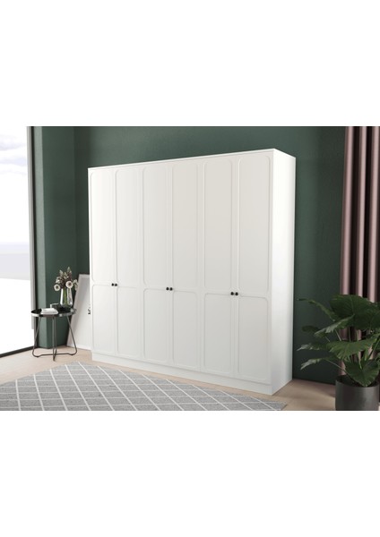 Irmak 6 Kapaklı Eko Gardırop - Mdf Kapak
