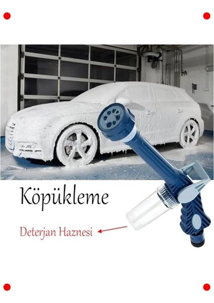 8 Fonksiyonlu Deterjan Hazneli Köpürtme Tabancası modelleri