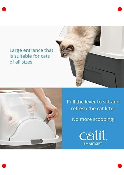 Otomatik Kedi Tuvalet Kabı - Gri/beyaz fiyatları