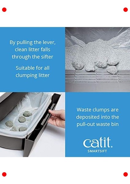 Otomatik Kedi Tuvalet Kabı - Gri/beyaz modelleri