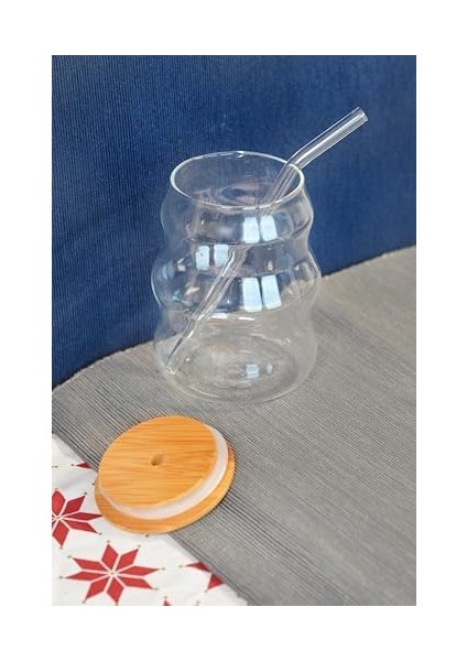 Bambu Kapaklı Cam Pipetli 450 ml Borosilikat modelleri