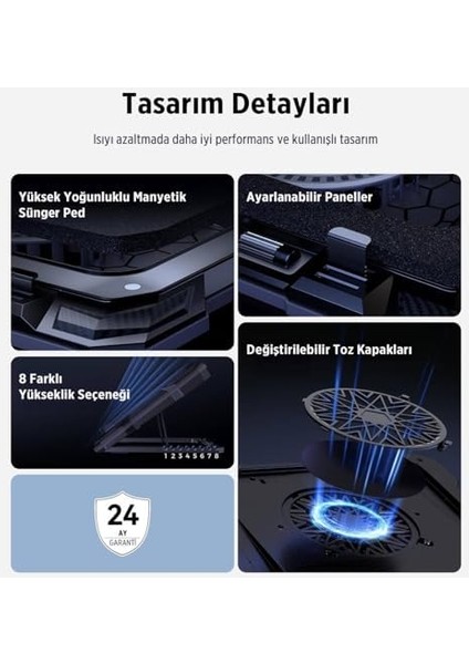 Yeti 2200RPM Rgb Işıklı LED Gaming Laptop Soğutucu modelleri