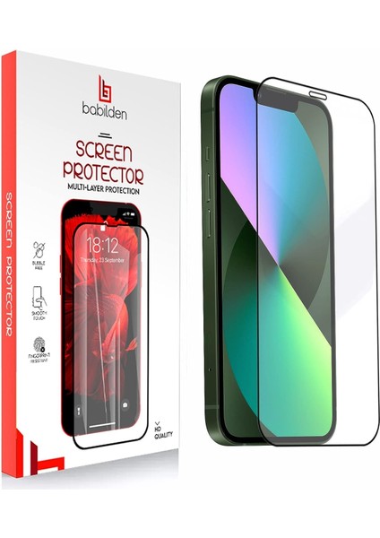 13 / 13 Pro/ 14 Ekran Koruyucu Tam Kapsamlı Koruyucu Cam Slim Fit 2 Adet