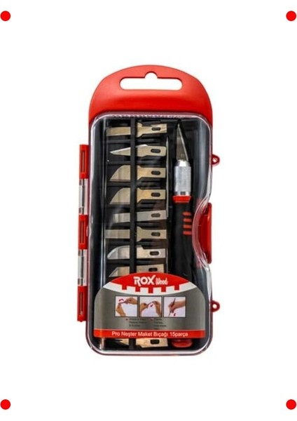 Profesyonel Hobi ve Maket Bıçağı Seti 15 Parça modelleri